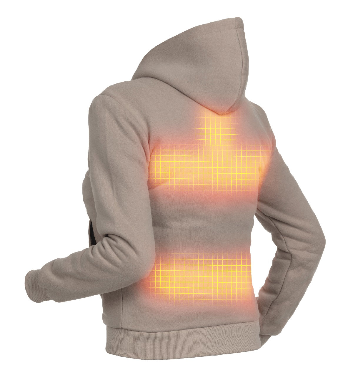 Oppvarmet hettegenser - Dame - Dual Heating | Beige