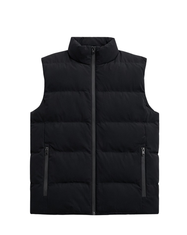 Oppvarmet vattert vest for herre – svart – Dual Heating