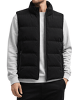 Oppvarmet vattert vest for herre – svart – Dual Heating