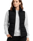 Oppvarmet vattert vest for dame – svart – Dual Heating