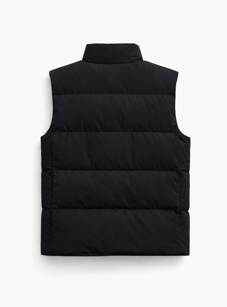 Oppvarmet vattert vest for herre – svart – Dual Heating